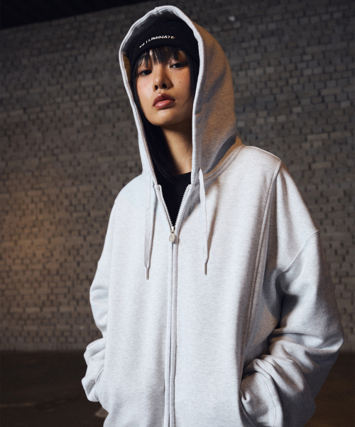 F.ILLUMINATE(フィルミネイト)の「ラウンドインシジョンフードジップアップ-ライトグレー(パーカー・レディース・その他・SMALL/MEDIUM/LARGE)」の3枚目の写真