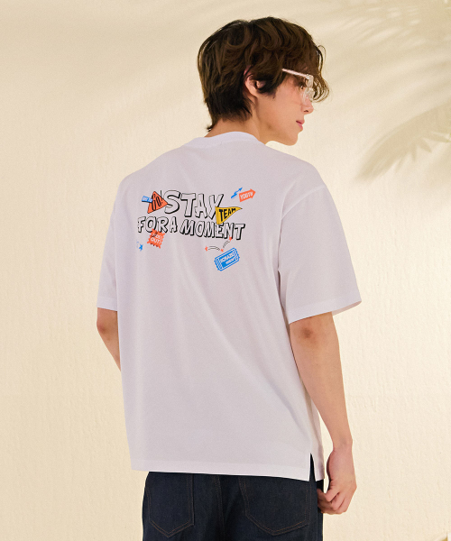 CHASECULT（チェイスカルト）の「共用バックプリントグラフィック半袖Tシャツ-DBRU5826D01（Tシャツ/カットソー・メンズ・ホワイト・90/100/105/95）」の5枚目の写真