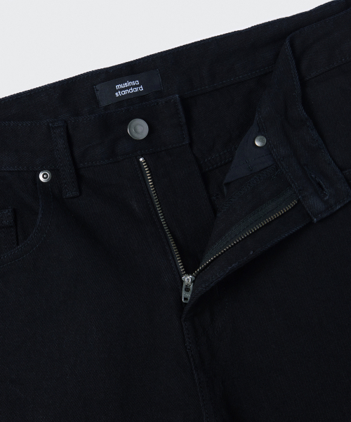MUSINSA STANDARD（ムシンサスタンダード）の「レギュラーフィットデニムパンツ[ブラック]（デニムパンツ・メンズ・その他・40/31/33/26/27/28/29/38/42/36/34/32/30）」の5枚目の写真