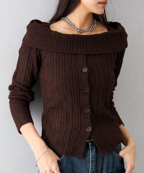 SpRay（スプレイ）の「オフタートルニット（ニット/セーター・レディース・チャコールグレー/ブラック/ライトグレー/ボルドー/ブラウン・FREE）」の9枚目の写真