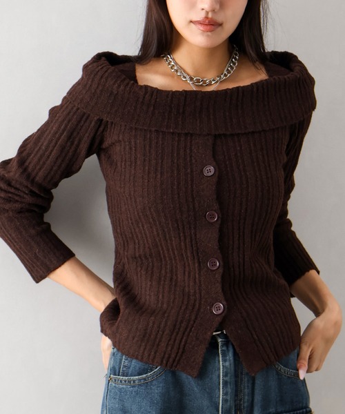 SpRay（スプレイ）の「オフタートルニット（ニット/セーター・レディース・チャコールグレー/ブラック/ライトグレー/ボルドー/ブラウン・FREE）」の10枚目の写真