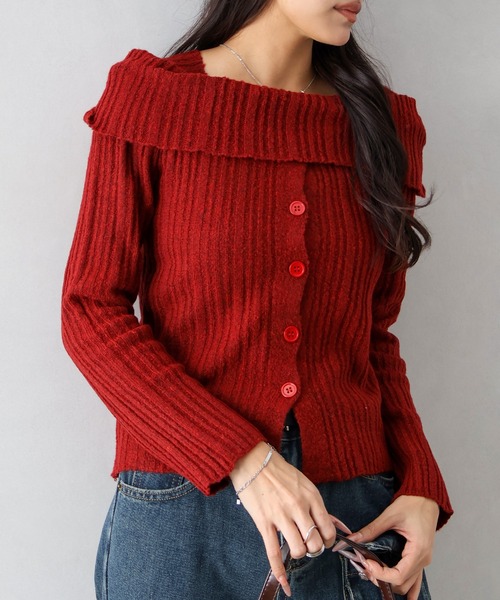 SpRay（スプレイ）の「オフタートルニット（ニット/セーター・レディース・チャコールグレー/ブラック/ライトグレー/ボルドー/ブラウン・FREE）」の11枚目の写真