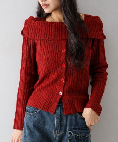 SpRay（スプレイ）の「オフタートルニット（ニット/セーター・レディース・チャコールグレー/ブラック/ライトグレー/ボルドー/ブラウン・FREE）」の12枚目の写真