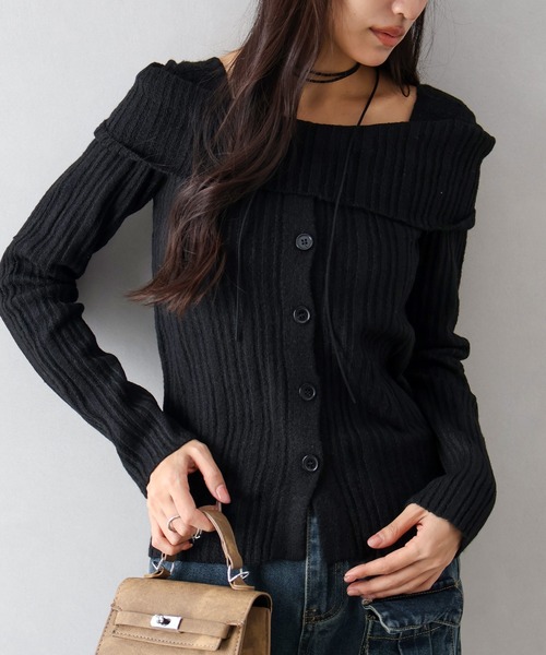 SpRay（スプレイ）の「オフタートルニット（ニット/セーター・レディース・チャコールグレー/ブラック/ライトグレー/ボルドー/ブラウン・FREE）」の14枚目の写真