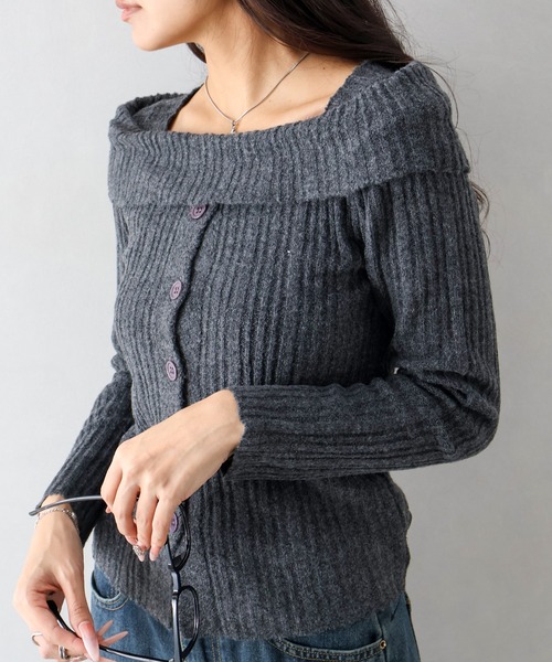 SpRay（スプレイ）の「オフタートルニット（ニット/セーター・レディース・チャコールグレー/ブラック/ライトグレー/ボルドー/ブラウン・FREE）」の16枚目の写真