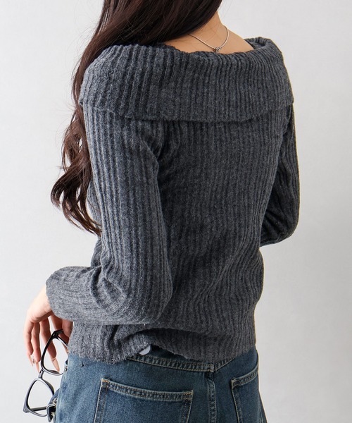 SpRay（スプレイ）の「オフタートルニット（ニット/セーター・レディース・チャコールグレー/ブラック/ライトグレー/ボルドー/ブラウン・FREE）」の17枚目の写真