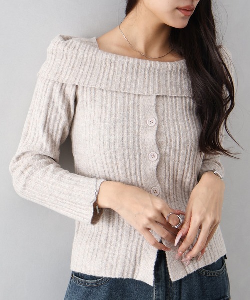 SpRay（スプレイ）の「オフタートルニット（ニット/セーター・レディース・チャコールグレー/ブラック/ライトグレー/ボルドー/ブラウン・FREE）」の19枚目の写真