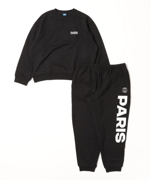 ★新品★ パリサンジェルマン スウェット セットアップ　背中ビッグロゴ 黒 XL セール】【Paris Saint-Germain/パリサンジェルマン】ロゴエンブレム