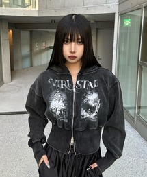 ヴィンテージグラフィッククロップドパーカー
