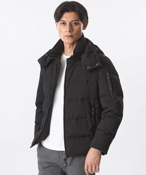 EPOCA UOMO（エポカウォモ）の「タスランナイロンダウンブルゾン（ダウンジャケット/コート・メンズ・ネイビー/ブラック・46/48）」の2枚目の写真