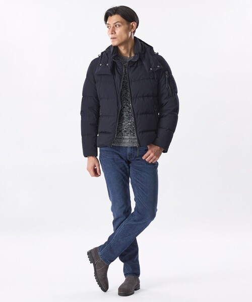 EPOCA UOMO（エポカウォモ）の「タスランナイロンダウンブルゾン（ダウンジャケット/コート・メンズ・ネイビー/ブラック・46/48）」の9枚目の写真