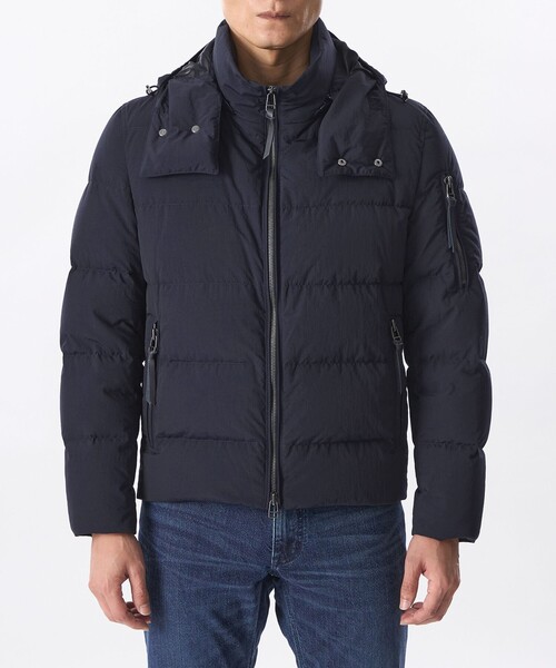 EPOCA UOMO（エポカウォモ）の「タスランナイロンダウンブルゾン（ダウンジャケット/コート・メンズ・ネイビー/ブラック・46/48）」の7枚目の写真