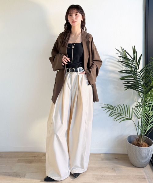 classicalelf(クラシカルエルフ)の「旬なワイドシルエットが目を惹く1着♪タックバレルレッグパンツ(その他パンツ・レディース・アイボリー/チャコール/ブラック・SMALL/MEDIUM/LARGE/X-LARGE)」の11枚目の写真