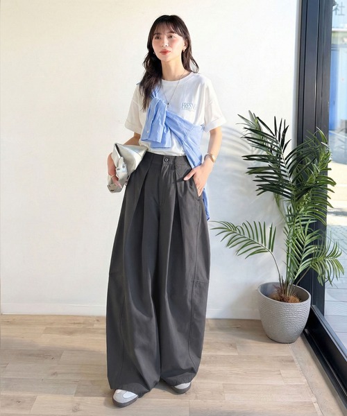 classicalelf(クラシカルエルフ)の「旬なワイドシルエットが目を惹く1着♪タックバレルレッグパンツ(その他パンツ・レディース・アイボリー/チャコール/ブラック・SMALL/MEDIUM/LARGE/X-LARGE)」の22枚目の写真
