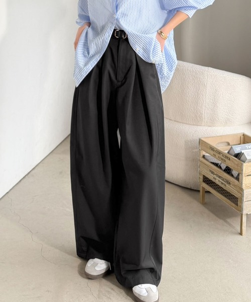 classicalelf(クラシカルエルフ)の「旬なワイドシルエットが目を惹く1着♪タックバレルレッグパンツ(その他パンツ・レディース・アイボリー/チャコール/ブラック・SMALL/MEDIUM/LARGE/X-LARGE)」の18枚目の写真