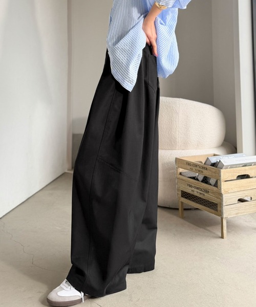 classicalelf(クラシカルエルフ)の「旬なワイドシルエットが目を惹く1着♪タックバレルレッグパンツ(その他パンツ・レディース・アイボリー/チャコール/ブラック・SMALL/MEDIUM/LARGE/X-LARGE)」の20枚目の写真