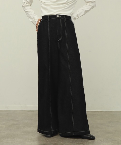 NOGLE（ノグル）の「【NOGLE/ノグル】センターシームデニム（デニムパンツ・レディース・ブラック/ブルー・S/M）」の21枚目の写真