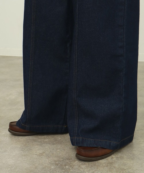 NOGLE（ノグル）の「【NOGLE/ノグル】センターシームデニム（デニムパンツ・レディース・ブラック/ブルー・S/M）」の3枚目の写真