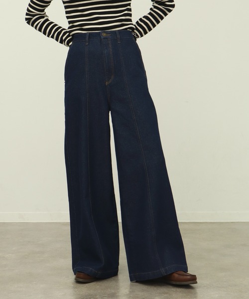 NOGLE（ノグル）の「【NOGLE/ノグル】センターシームデニム（デニムパンツ・レディース・ブラック/ブルー・S/M）」の8枚目の写真