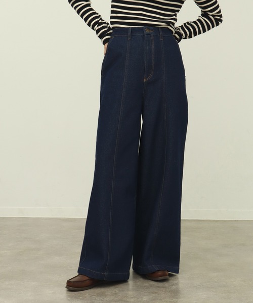 NOGLE（ノグル）の「【NOGLE/ノグル】センターシームデニム（デニムパンツ・レディース・ブラック/ブルー・S/M）」の5枚目の写真