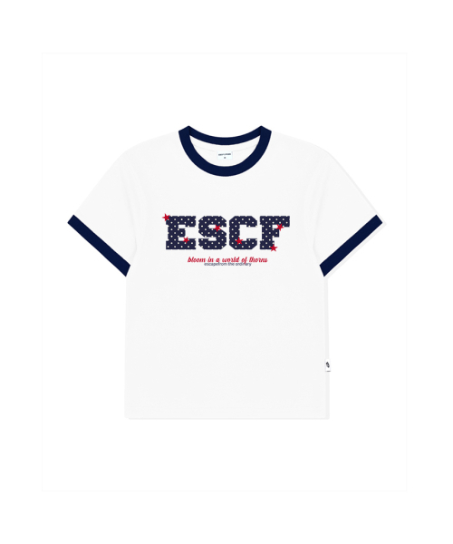 ESCAPEFROM(エスケープフロム)の「ドットスターブloomプリントリングハーフTシャツネイビー(Tシャツ/カットソー・レディース・その他・LARGE/MEDIUM)」の5枚目の写真