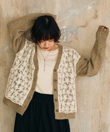 Crisp | フラワーレースニットカーディガン(カーディガン/ボレロ)