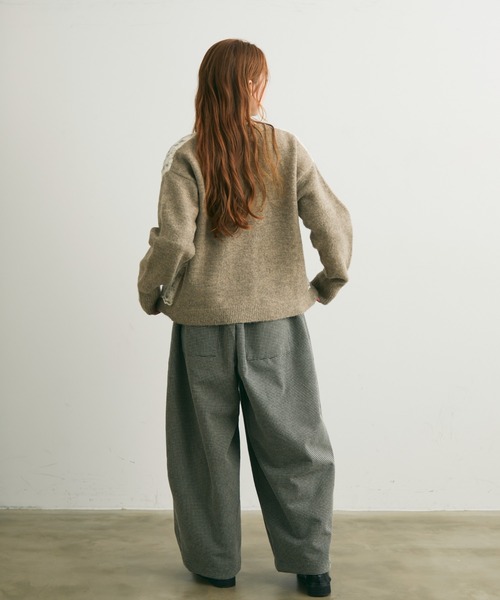 Crisp（クリスプ）の「フラワーレースニットカーディガン（カーディガン/ボレロ・レディース・グレー/ブラウン・FREE）」の7枚目の写真