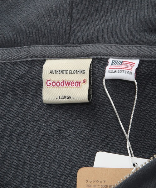 Goodwear(グッドウェア)の「Goodwear (グッドウェア) USAコットン レギュラーシルエット フルジップ パーカー メンズ レディース オールシーズン(パーカー・メンズ・グレー/ダークグレー/ブラック・M/L/LL)」の13枚目の写真