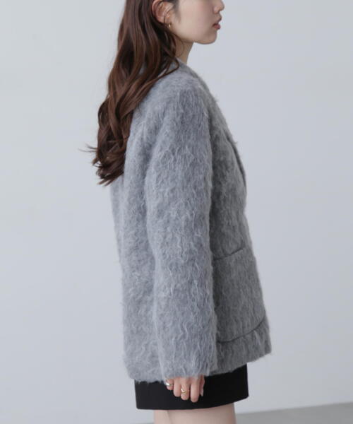 FREE'S MART（フリーズマート）の「◆〈ＭＦＭ〉シャギーダブルジャケット（テーラードジャケット・レディース・グレー/ベージュ・SMALL/MEDIUM）」の16枚目の写真