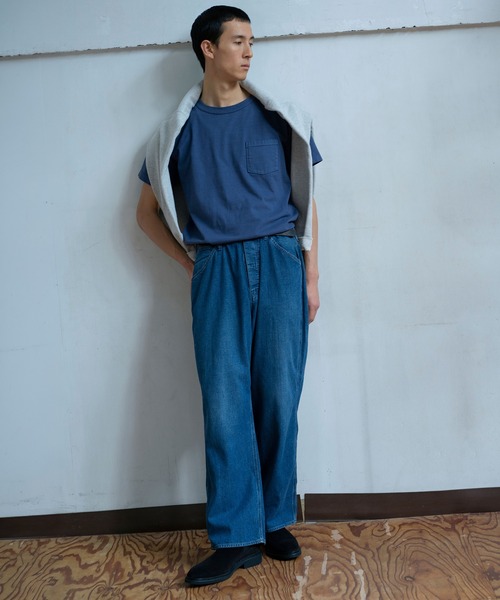 OMNIGOD（オムニゴッド）の「[OMNIGOD mens / オムニゴッド] 8ozデニム ルーズイージーペインターパンツ（デニムパンツ・メンズ・インディゴブルー・3/2）」の7枚目の写真