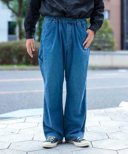 OMNIGOD mens / オムニゴッド] 8ozデニム ルーズイージーペインター