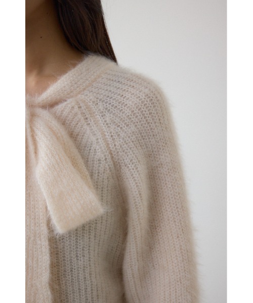 AZUL by moussy(アズールバイマウジー)の「ボウタイデザインニットトップス(ニット/セーター・レディース・グレー/アイボリー/ブラック・FREE)」の20枚目の写真