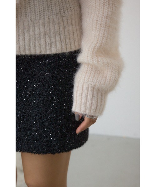 AZUL by moussy(アズールバイマウジー)の「ボウタイデザインニットトップス(ニット/セーター・レディース・グレー/アイボリー/ブラック・FREE)」の21枚目の写真
