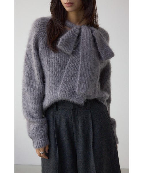セール】ボウタイデザインニットトップス（ニット/セーター）｜AZUL BY