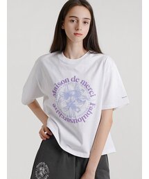 ウィメンズ リリス リラックス クロップTシャツ ホワイトパープル(FCC2TS385W)