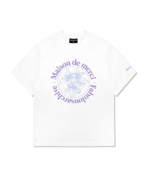 FABULOUS ARCHIVE（ファビュラスアーカイブ）の「ウィメンズ リリス リラックス クロップTシャツ ホワイトパープル(FCC2TS385W)（Tシャツ/カットソー・レディース・ホワイト・SMALL/MEDIUM）」の3枚目の写真