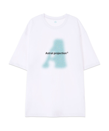 [オーバーサイズ]ビッグA 13番手コットンラウンドネック半袖Tシャツ_ホワイト