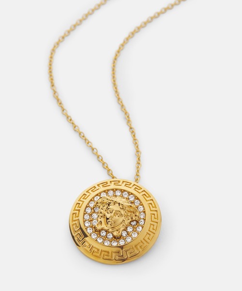 VERSACE(ヴェルサーチ)の「ラ メドゥーサ クリスタル ネックレス(ネックレス・レディース・シルバー/ゴールド・ONE SIZE)」の4枚目の写真