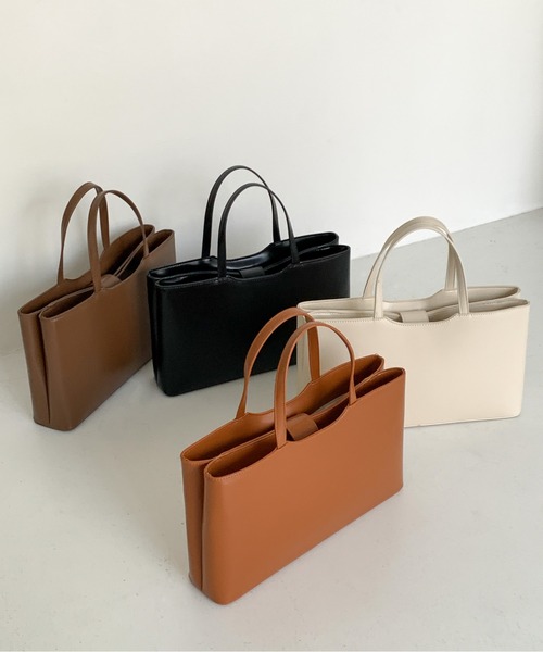 FINEnough(ファインナフ)の「光沢ハンドバッグ(ショルダーバッグ・レディース・ホワイト/ブラウン/キャメル/ブラック・FREE)」の21枚目の写真