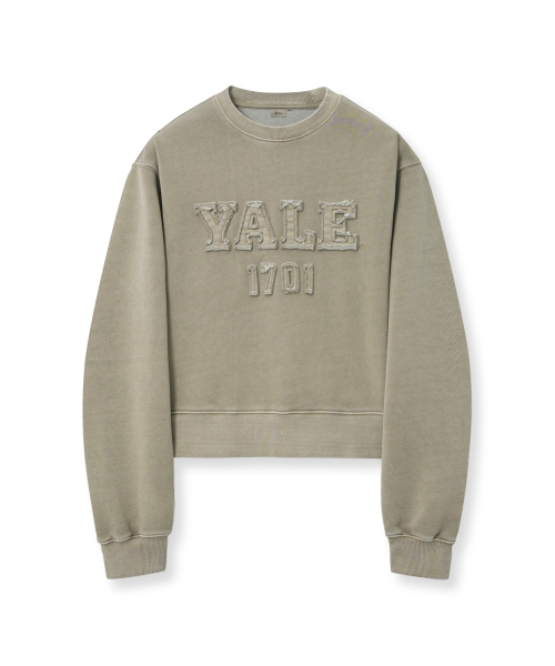 YALE(イェール)の「ウィメンズピグメントアプリケクロップスウェットシャツ_ベージュ(スウェット・レディース・その他・SMALL/MEDIUM)」の2枚目の写真