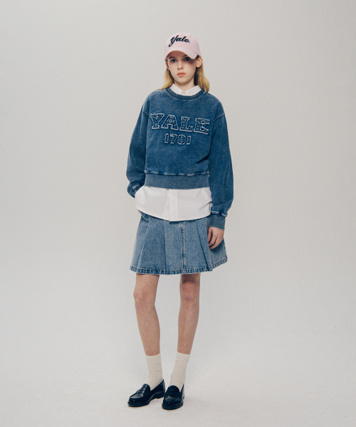 YALE(イェール)の「ウィメンズピグメントアプリケクロップスウェットシャツ_ベージュ(スウェット・レディース・その他・SMALL/MEDIUM)」の12枚目の写真