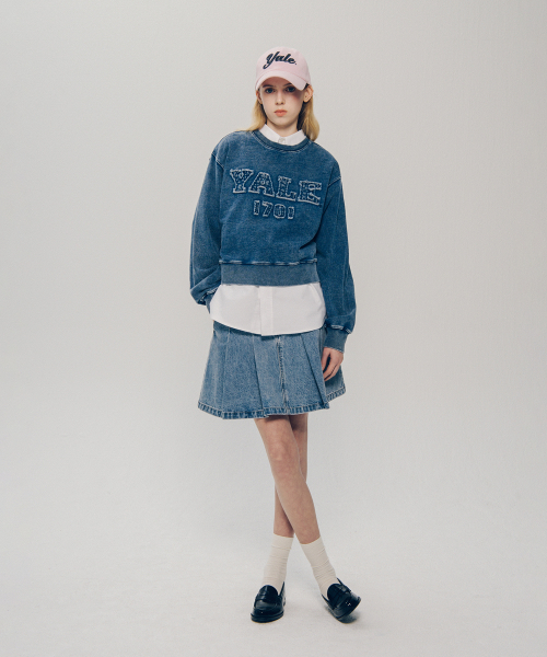 YALE(イェール)の「ウィメンズピグメントアプリケクロップスウェットシャツ_ベージュ(スウェット・レディース・その他・SMALL/MEDIUM)」の13枚目の写真