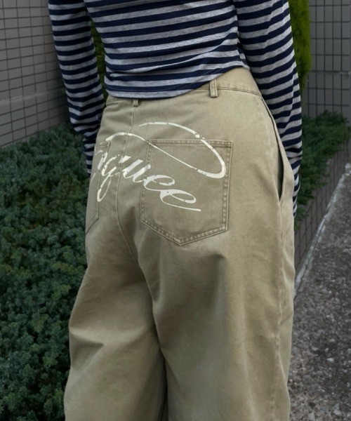 JEANASIS（ジーナシス）の「【25quee】ロゴプリントチノジョーツ/629965（チノパンツ・レディース・ブラック/ベージュ・FREE）」の16枚目の写真