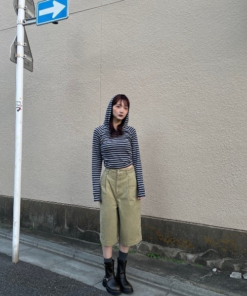 JEANASIS（ジーナシス）の「【25quee】ロゴプリントチノジョーツ/629965（チノパンツ・レディース・ブラック/ベージュ・FREE）」の14枚目の写真