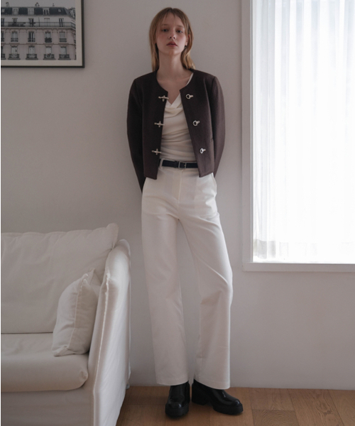 DEHEVE（デヘヴェ）の「Drape Neck Long Sleeve [Ivory]（Tシャツ/カットソー・レディース・アイボリー・FREE）」の11枚目の写真