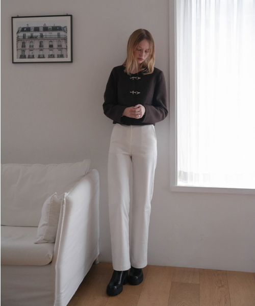 DEHEVE（デヘヴェ）の「Drape Neck Long Sleeve [Ivory]（Tシャツ/カットソー・レディース・アイボリー・FREE）」の18枚目の写真