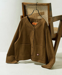 <セットアップ対応>RED KAP × FREAK'S STORE/レッドキャップ 別注 コーデュロイ ノーカラーVネックジャケット