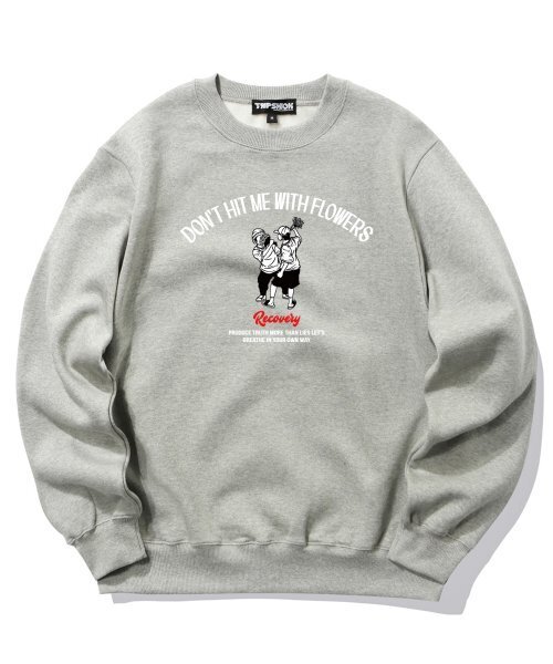 TRIPSHION(トリップション)の「DONT HIT ME WITH FLOWERS GRAPHIC クルーネック - グレー(スウェット・メンズ・その他・X-LARGE/MEDIUM/LARGE)」の1枚目の写真
