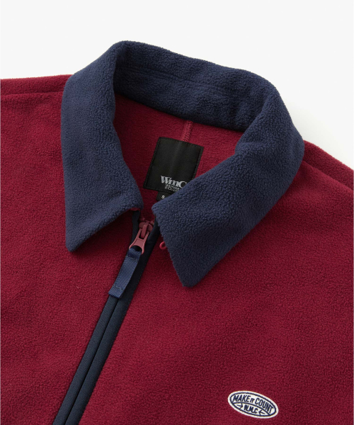 WMC(ダブリューエムシー)の「ソフトフリースジャケット_ワイン(その他アウター・メンズ・バーガンディー・SMALL/MEDIUM/LARGE/X-LARGE)」の3枚目の写真
