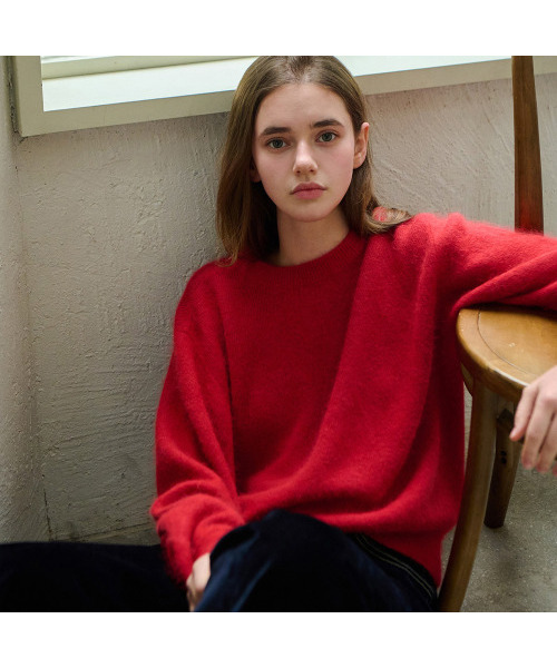 SLOWLOLLI（スローローリ）の「Cloud angora knit_3 Colors（ニット/セーター・レディース・レッド/ブルー・FREE）」の4枚目の写真